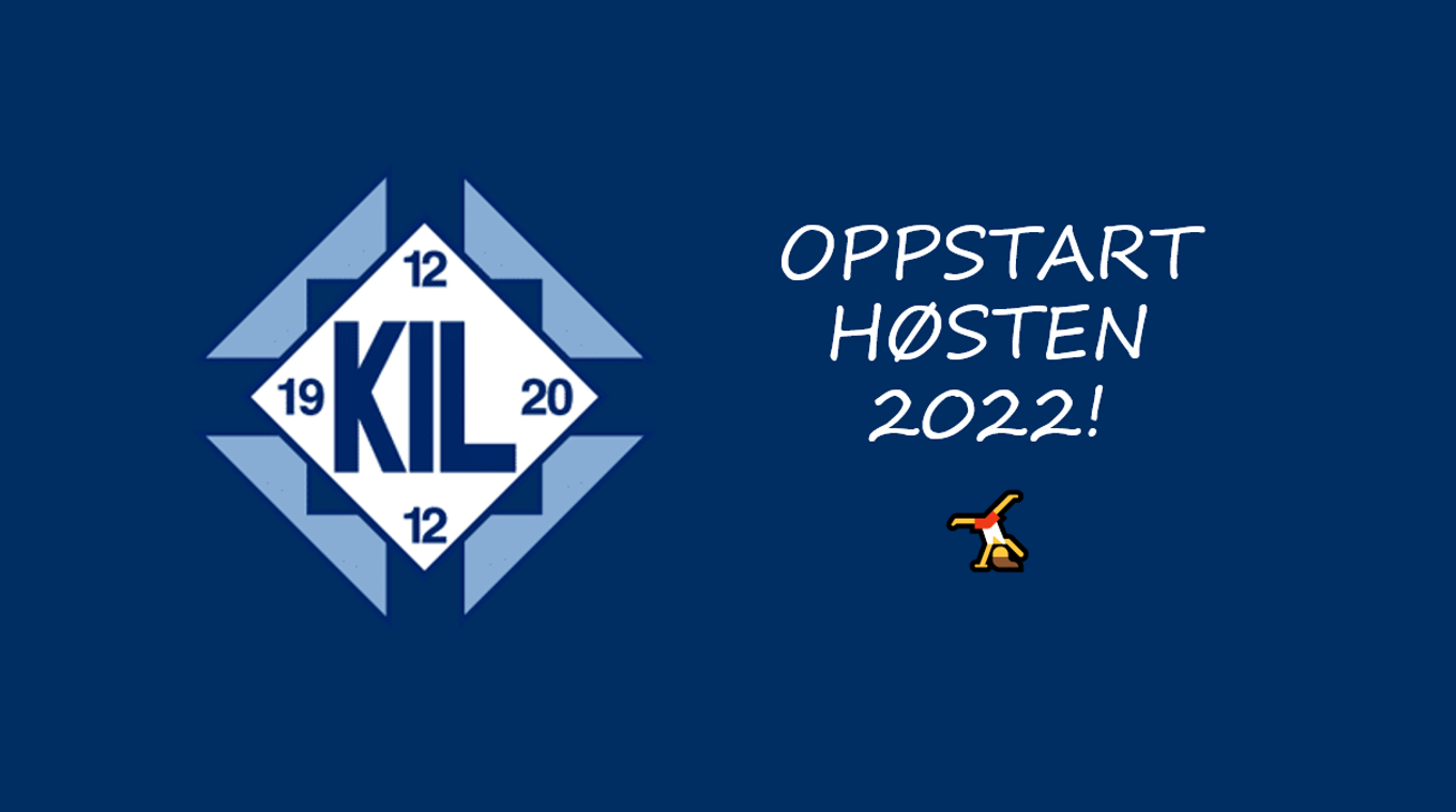Foto: KIL KIL logo på blå bakgrunn med teksten "Oppstart høsten"