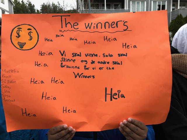 Plakaten til laget "The Winners"